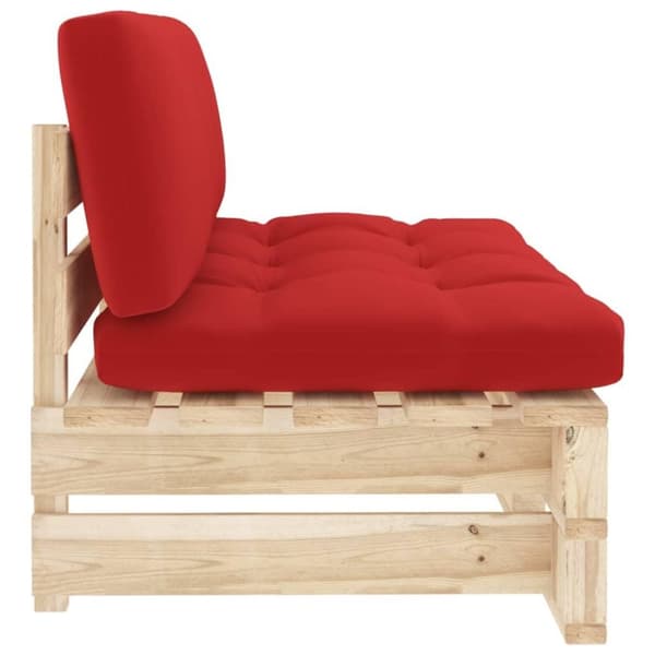 vidaXL Mittensektion till pallsoffa impregnerad furu