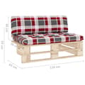 Miniatyrbillede 6 af 8: vidaXL midtermodul til pallesofa imprægneret fyrretræ