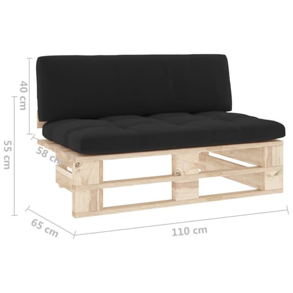 vidaXL midtermodul til pallesofa imprægneret fyrretræ
