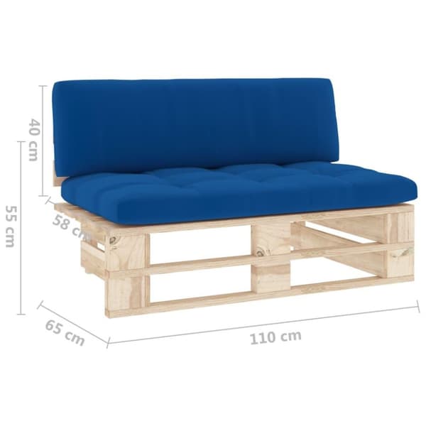 vidaXL midterdel til pallesofa imprægneret fyrretræ