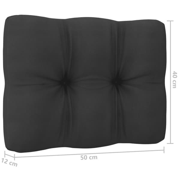 vidaXL 2-personers havesofa med hynder massivt fyrretræ