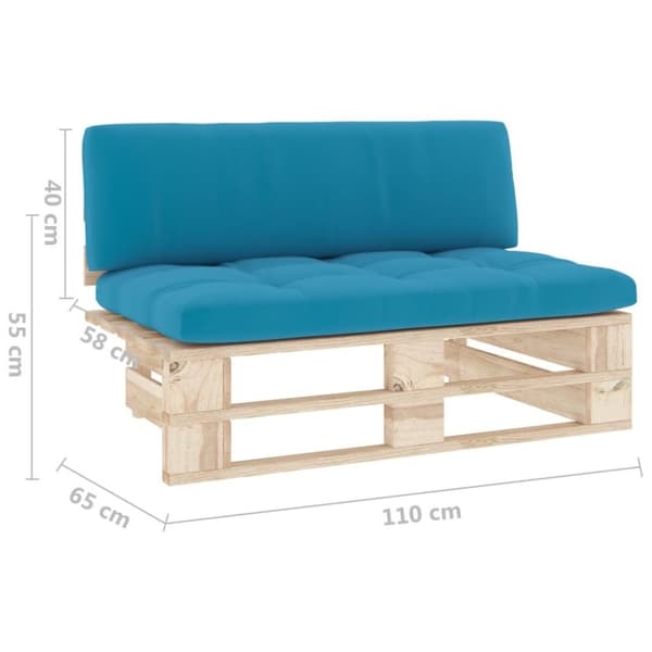 vidaXL midtermodul til pallesofa imprægneret fyrretræ