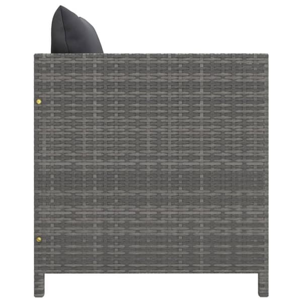 vidaXL havesofa med hynder polyrattan grå