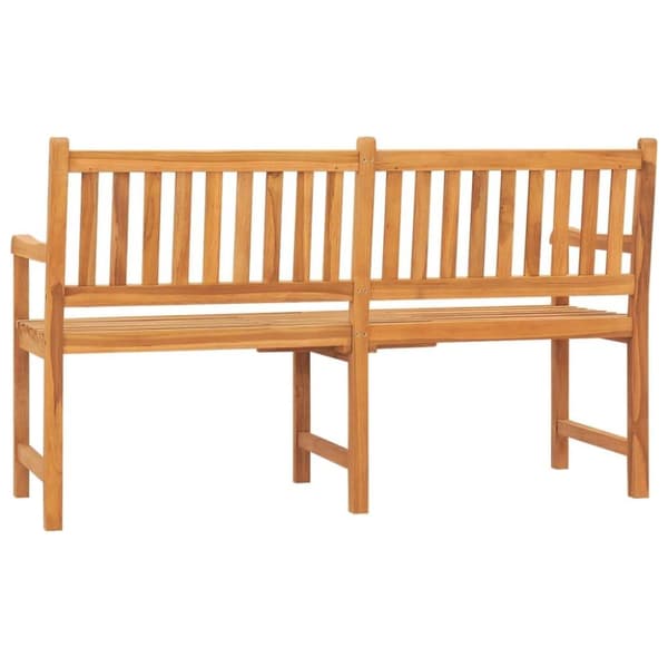 vidaXL Trädgårdsbänk 3-sits med bord 150 cm massiv teak