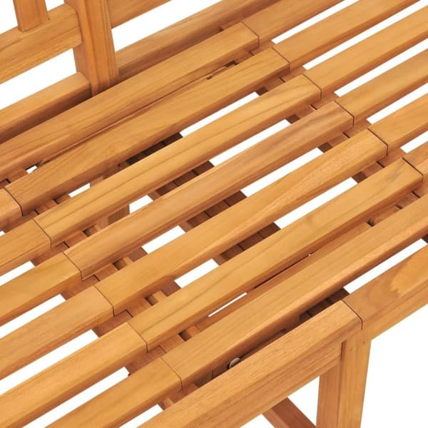 vidaXL Trädgårdsbänk 3-sits med bord 150 cm massiv teak