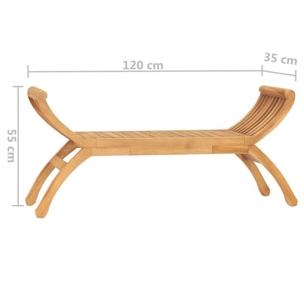 vidaXL Hagebenk 126 cm heltre teak