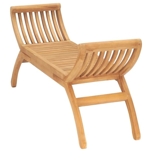 vidaXL havebænk 126 cm massivt teaktræ