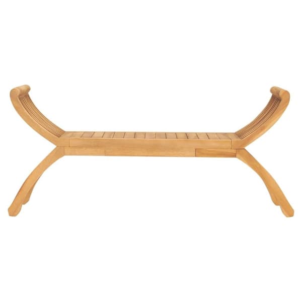 vidaXL havebænk 126 cm massivt teaktræ