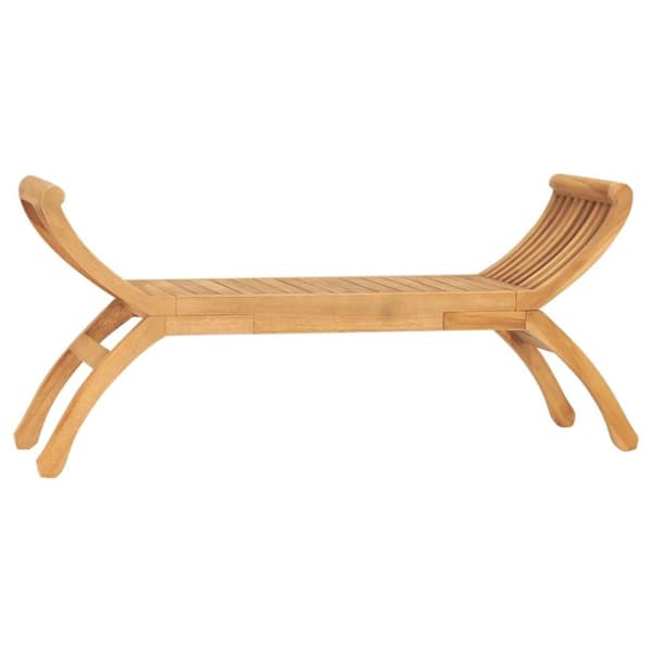 vidaXL havebænk 126 cm massivt teaktræ