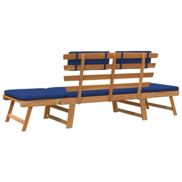 vidaXL Puutarhapenkki tyynyillä 2-in-1 190 cm täysi akasiapuu