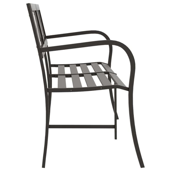 vidaXL Dobbel hagebenk 246 cm svart stål