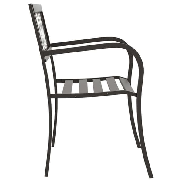 vidaXL havebænk 125 cm stål sort