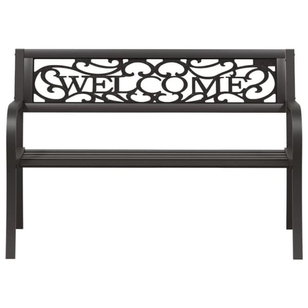 vidaXL Hagebenk 125 cm stål svart