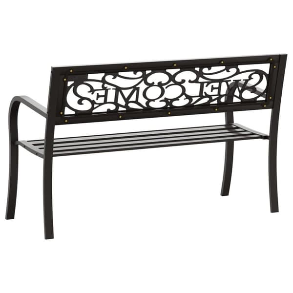 vidaXL Hagebenk 125 cm stål svart