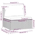 Miniatyrbild 8 av 10: vidaXL Fyrsitssoffa med dynor konstrotting brun