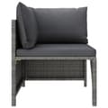Miniatyrbillede 3 af 8: vidaXL sofasæt 2 dele med hynder polyrattan grå