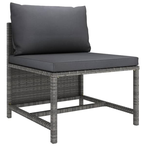 vidaXL sofasæt 2 dele med hynder polyrattan grå