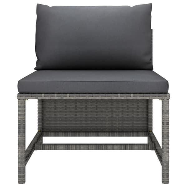 vidaXL sofasæt 2 dele med hynder polyrattan grå