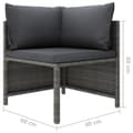 Miniatyrbillede 6 af 8: vidaXL sofasæt 2 dele med hynder polyrattan grå