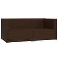 Miniatyrbillede 4 af 11: vidaXL 2-personers sofa med hynder polyrattan brun