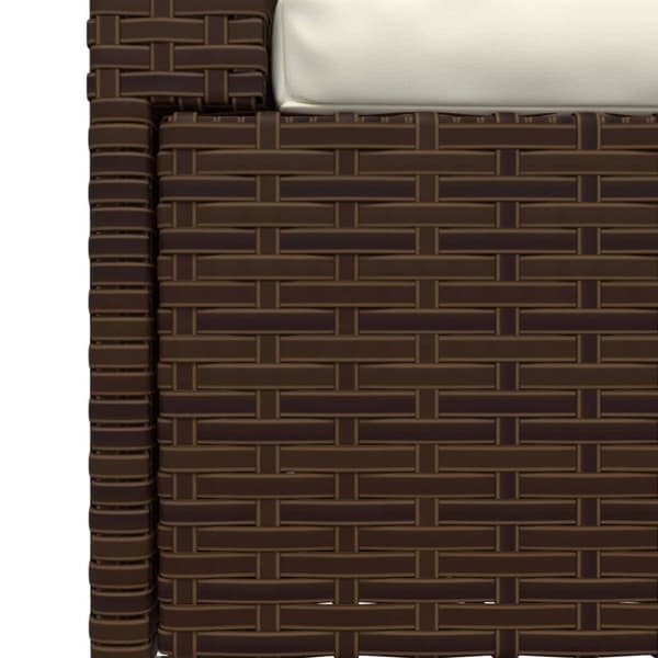 vidaXL 2-personers sofa med hynder polyrattan brun