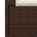 Miniatyrbillede 8 af 11: vidaXL 2-personers sofa med hynder polyrattan brun