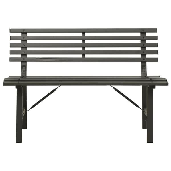 vidaXL Hagebenk 110 cm stål svart