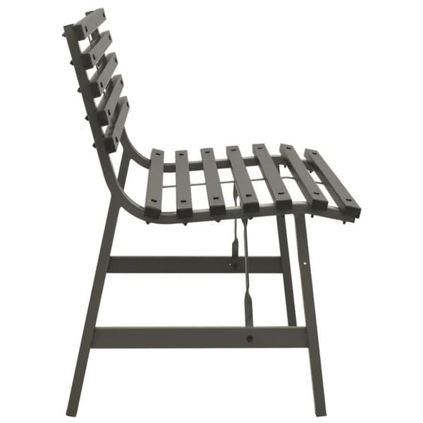 vidaXL Hagebenk 110 cm stål svart