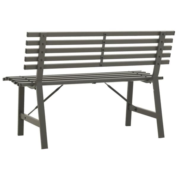 vidaXL havebænk 110 cm stål sort