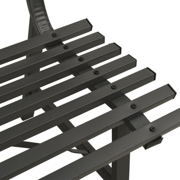 vidaXL havebænk 110 cm stål sort