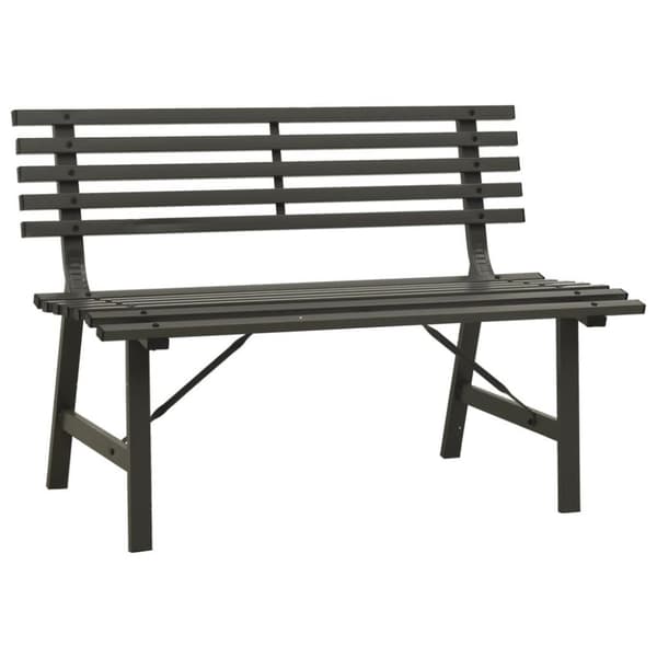 vidaXL havebænk 110 cm stål sort