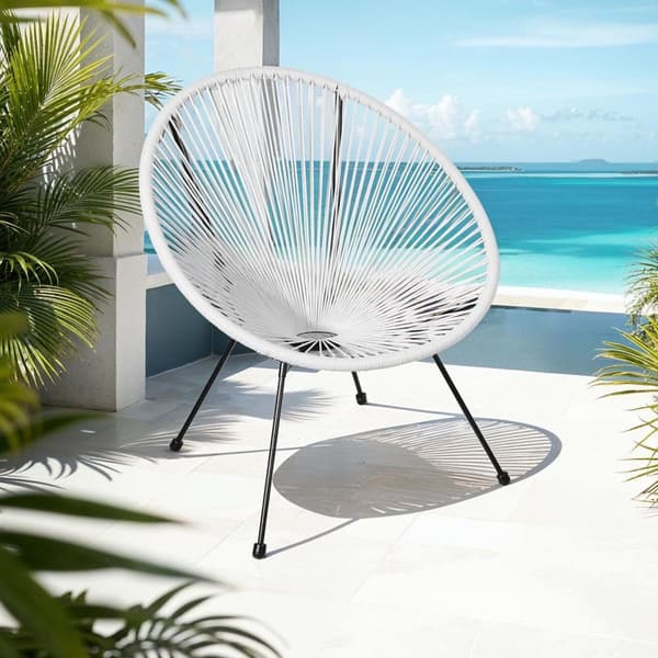 2-set Loungestol Santana med bord - vit