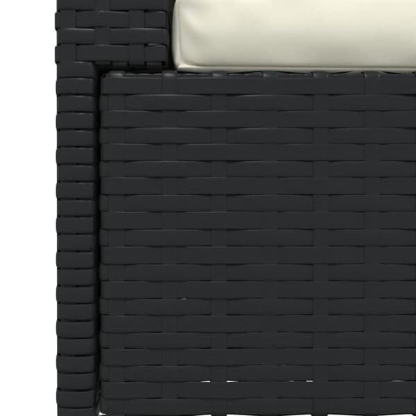 vidaXL 2-personers sofa med hynder polyrattan sort