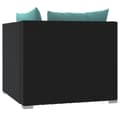 Miniatyrbillede 7 af 11: vidaXL 2-personers sofa med hynder polyrattan sort