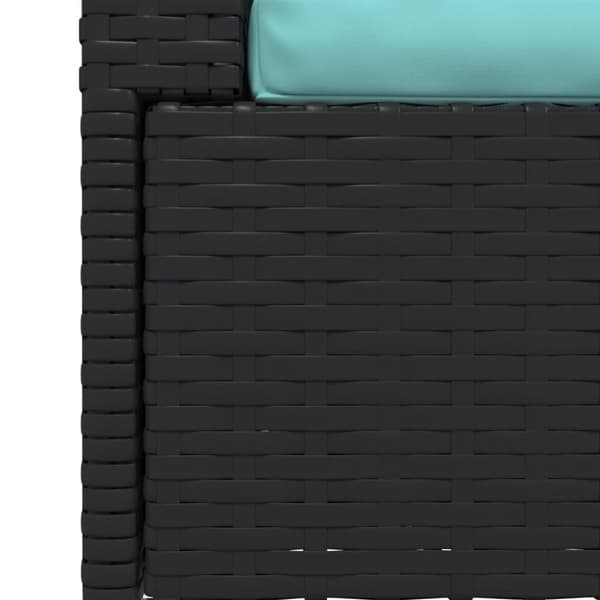 vidaXL 2-personers sofa med hynder polyrattan sort