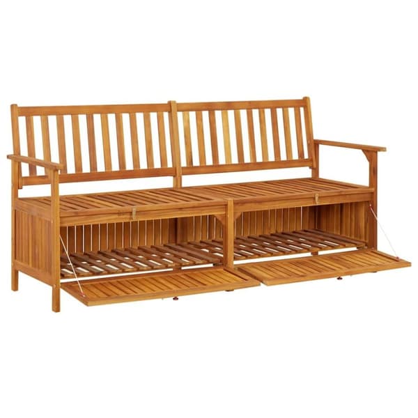 vidaXL Förvaringsbänk 170 cm massivt akaciaträ