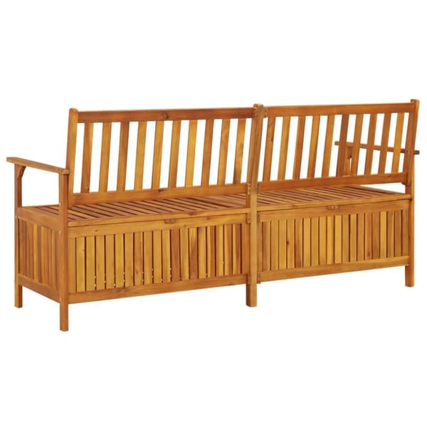 vidaXL Förvaringsbänk 170 cm massivt akaciaträ