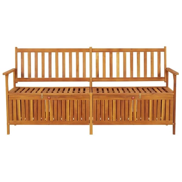 vidaXL Förvaringsbänk 170 cm massivt akaciaträ
