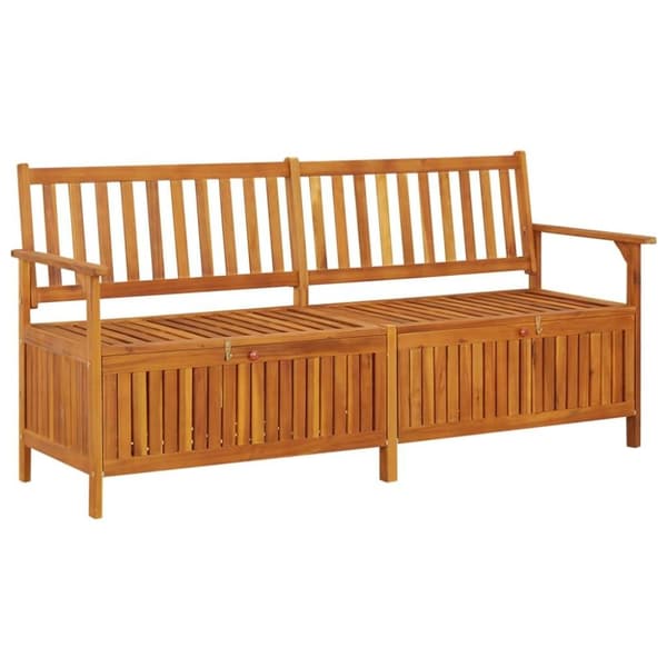 vidaXL Förvaringsbänk 170 cm massivt akaciaträ