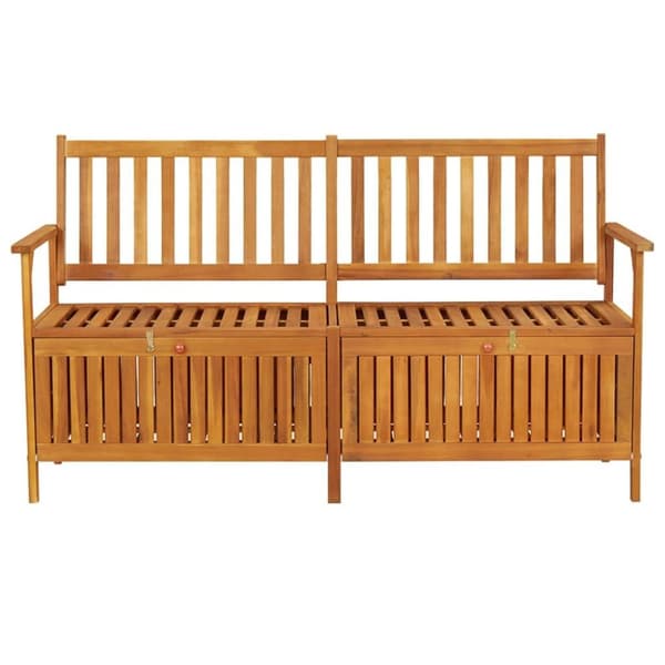 vidaXL Säilytyspenkki 148 cm täysi akaasiapuu