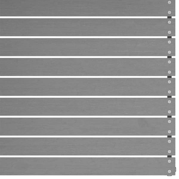 midterdel til havesofa m. antracitgrå hynder massivt fyrretræ