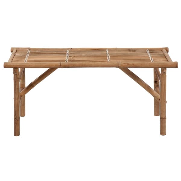 foldbar havebænk med hynde 118 cm bambus
