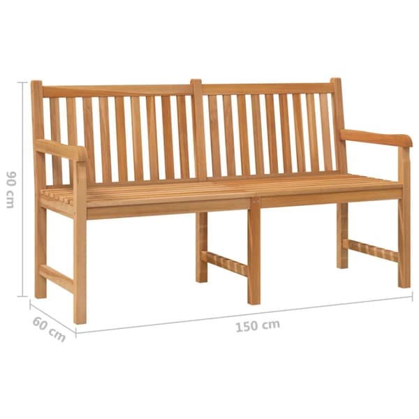 Trädgårdsbänk 150 cm massiv teak