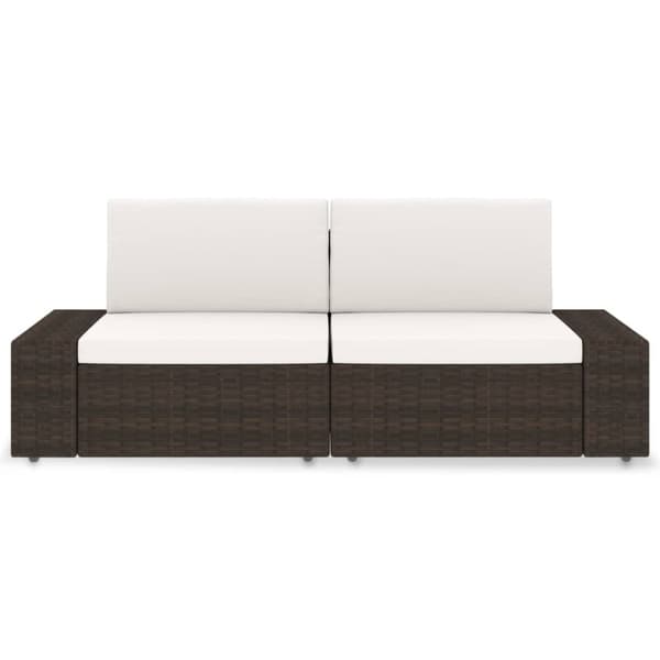 Modulsoffa 2-sits konstrotting brun