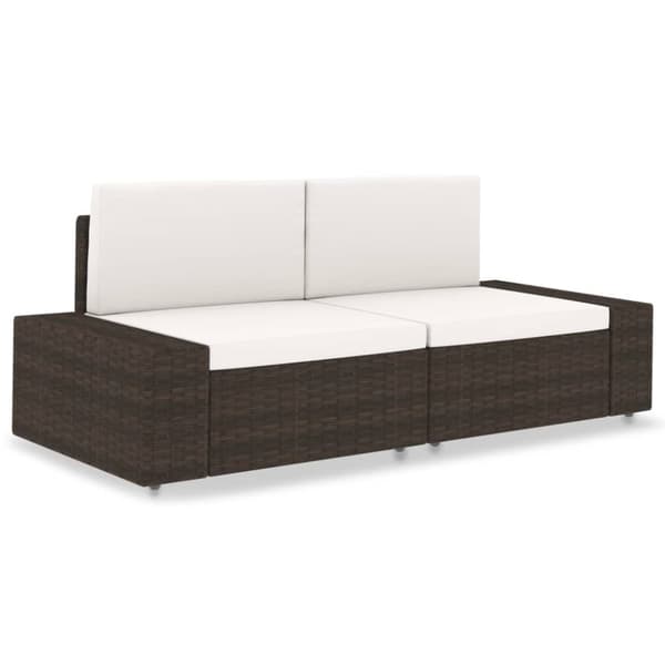 Modulsoffa 2-sits konstrotting brun