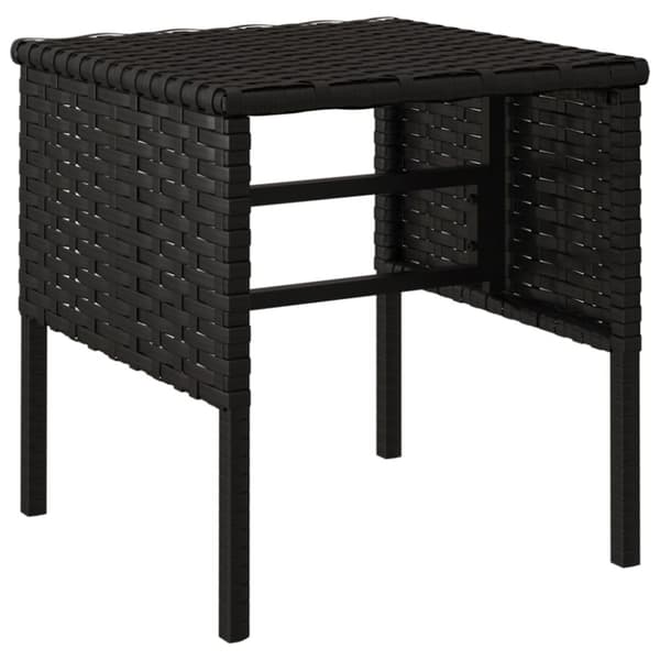 fodskamler med hynder 4 stk. til haven polyrattan sort