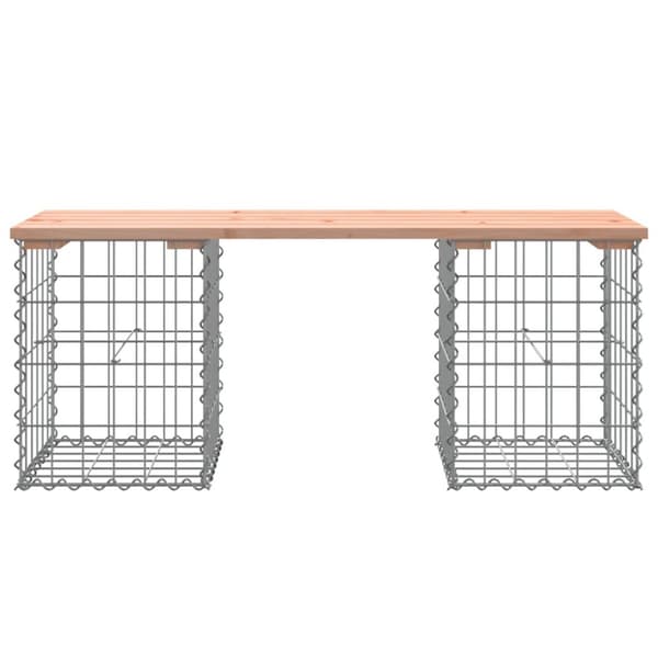 havebænk med gabiondesign 103x31x42 cm massivt douglasgran