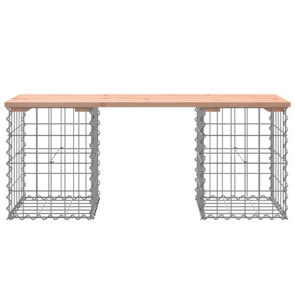 havebænk med gabiondesign 103x31x42 cm massivt douglasgran