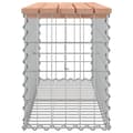 Miniatyrbild 4 av 8: Trädgårdsbänk gabion-design 103x31,5x42 cm massivt douglasträ