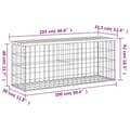 Miniatyrbild 8 av 8: Trädgårdsbänk gabion-design 103x31,5x42 cm massivt douglasträ